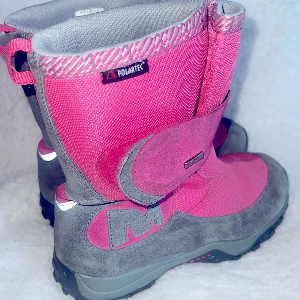Merrell Kids' Gray Rain & Snow Boots Size‎ 4